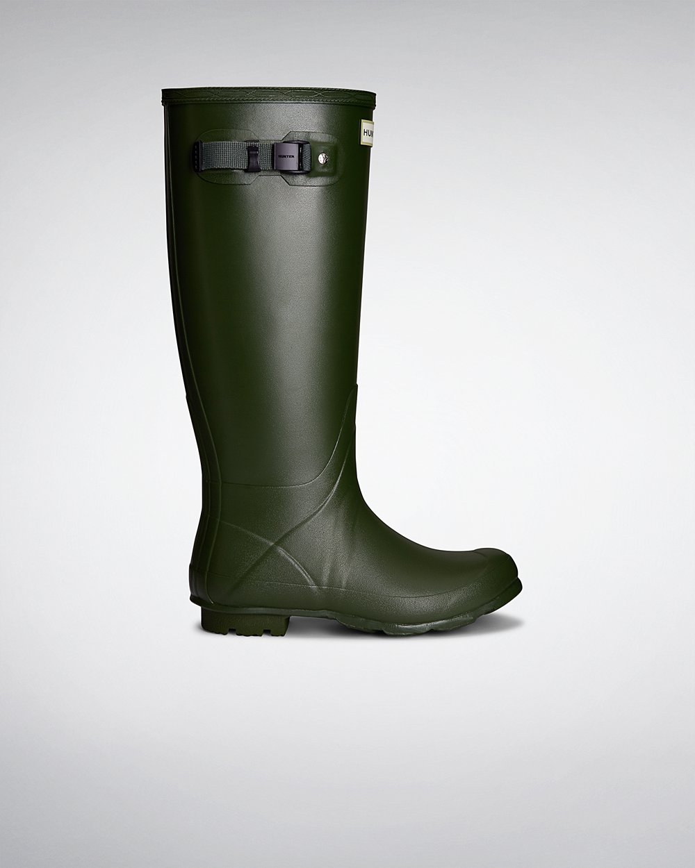 Womens Hunter Norris Field Neoprene Lined - Tall Rain Boots Green - 8530-AWUEH